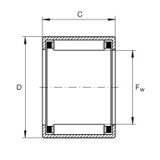 SCE1212 Drawn cup needle roller bearings with open ends