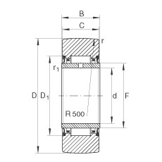 NA2204-2RSR Yoke type track rollers