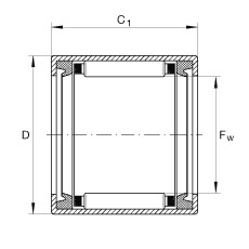 SCE128-PP Drawn cup needle roller bearings with open ends