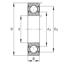 6204-C-2HRS Deep groove ball bearings