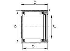 BK2018-RS Drawn cup needle roller bearings with closed end