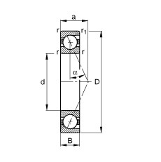 B7204-E-T-P4S Spindle bearings