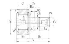 KRV47-PP Stud type track rollers