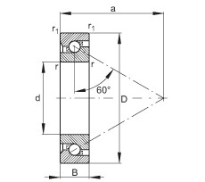 7603020-TVP Axial angular contact ball bearings