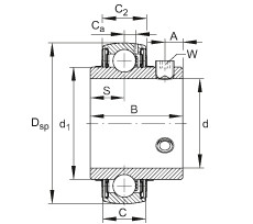 UC204-12 Radial insert ball bearings