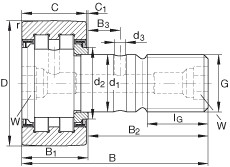 PWKR47-2RS Stud type track rollers