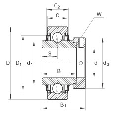 E20-KLL Radial insert ball bearings