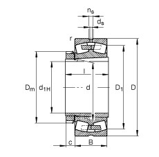 23024-E1A-K-M + H3024 Spherical roller bearings