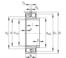 231/500-E1A-K-MB1 + AHX31/500-H Spherical roller bearings