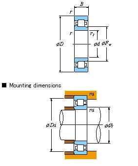 NJ310R Cylindrical roller bearings