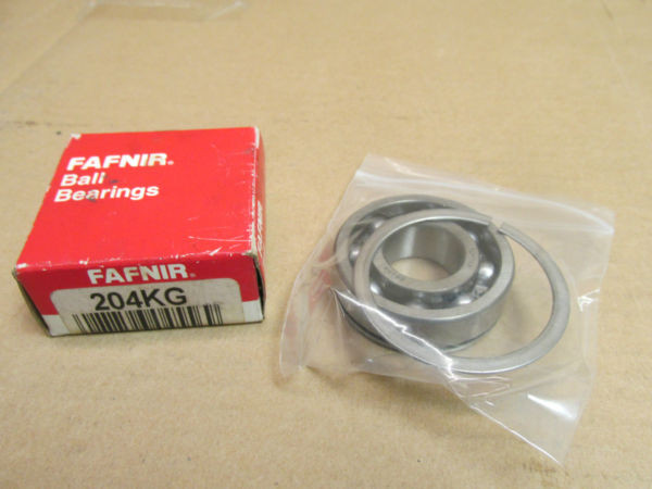 NIB FAFNIR 204KG BEARING NO SHIELDS 204 KG 20x47x14 mm GROOVED w SNAP RING