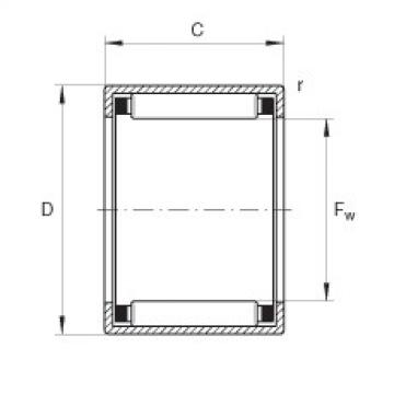 HK2010 Drawn cup needle roller bearings with open ends