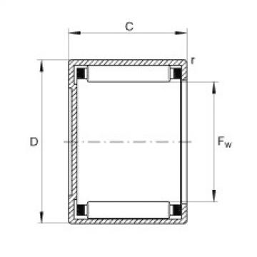 BCE1212 Drawn cup needle roller bearings with closed end