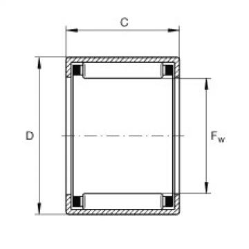 SCE126 Drawn cup needle roller bearings with open ends