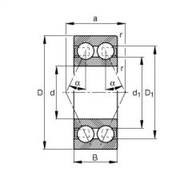 3804-B-TVH Angular contact ball bearings