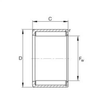 HN2016 Drawn cup needle roller bearings with open ends