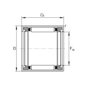 HK2016-2RS Drawn cup needle roller bearings with open ends