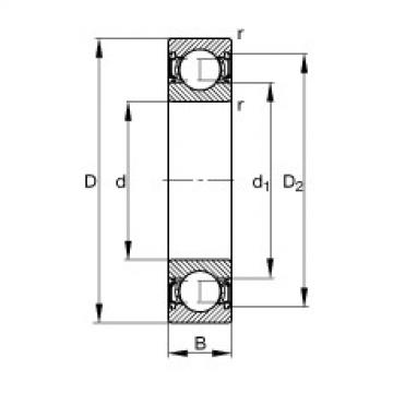 61804-2RSR Deep groove ball bearings