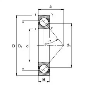 7204-B-TVP Angular contact ball bearings