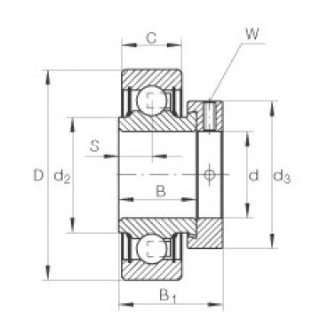 RALE20-NPP-FA106 Radial insert ball bearings