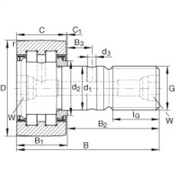 PWKR40-2RS Stud type track rollers