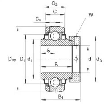 GE20-KRR-B-FA164 Radial insert ball bearings