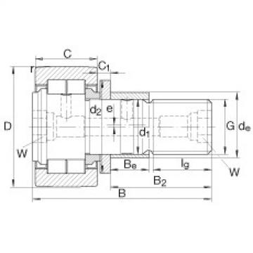 NUKRE35 Stud type track rollers