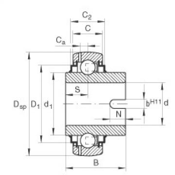 GLE20-KRR-B Radial insert ball bearings