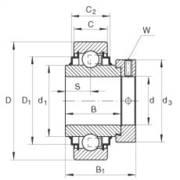 E20-KRR Radial insert ball bearings