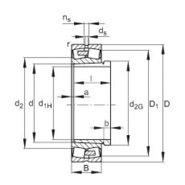 23072-E1A-K-MB1 + AH3072G-H Spherical roller bearings