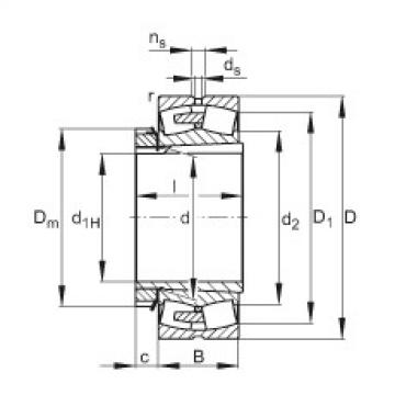 23072-E1A-K-MB1 + H3072-HG Spherical roller bearings