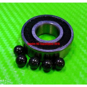 [QTY 1] (6x17x6 mm) S606-2RS Stainless HYBRID CERAMIC Ball Bearing Bearings BLK