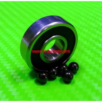 [QTY 10] (6x17x6 mm) 606-2RS HYBRID CERAMIC Si3N4 Ball Bearing Bearings 606RS