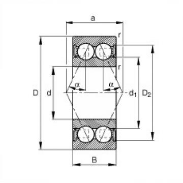 3804-B-2RSR-TVH Angular contact ball bearings