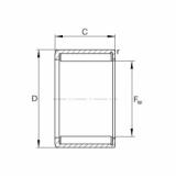 HN2016 Drawn cup needle roller bearings with open ends