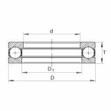 1004 Axial deep groove ball bearings