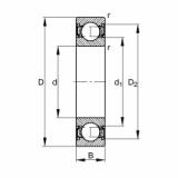 61804-2RSR Deep groove ball bearings